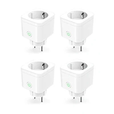 Immagine di Refoss Presa Intelligente Alexa, WiFi Temporizzata con Controllo Vocale, Remoto Tramite App Refoss, Compatibile Alexa e Google Home, 2400W, 10A, Type F, 4 Pezzi