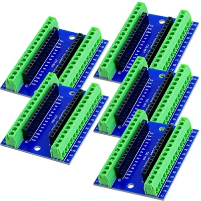 Immagine di AZDelivery 5 x AZ Nano V3 Board Scheda Adattatore Terminale con Connettori a Vite, Modulo compatibile Arduino incluso un E Book!