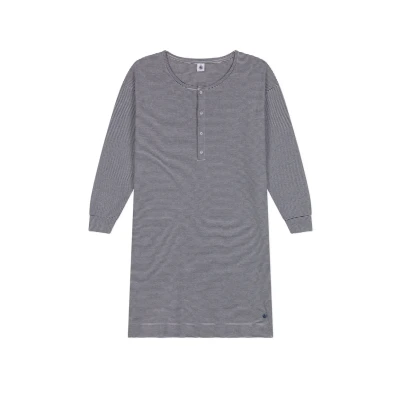Immagine di Petit Bateau A0AXV Camicia Da Notte A Manica Lunga Donna Per Fumare/Marshmallow. XS