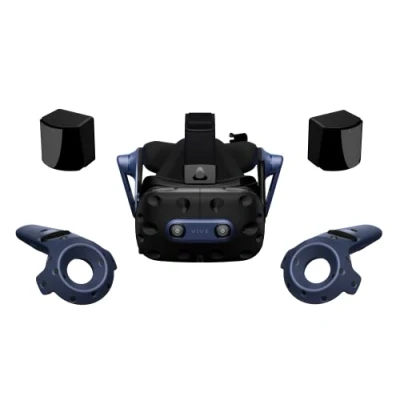 Immagine di HTC VIVE PRO 2 Full Kit Visore per realtà virtuale Nero (opaco), Blu con controller, cuffie