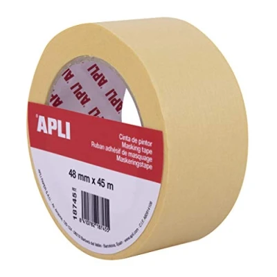 Immagine di APLI 18745 Rotolo nastro per pittore o carrozzeria 48 mm x 45 m formato singolo Carta 57 g/m² Resistente fino a 60