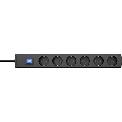 Immagine di Kopp 232905018 Multipresa con interruttore 6 scomparti Antracite Schuko 1 pz.