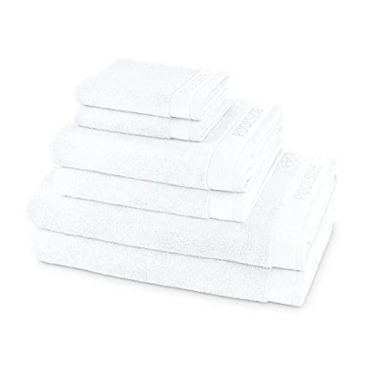 Immagine di Möve Poolside Set di asciugamani, 2 teli doccia da 67 x 140 cm e asciugamani 50 100 per ospiti 30 cm, made in Germany, 100% cotone, pietra