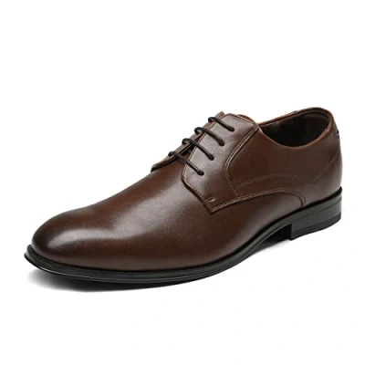 Immagine di Bruno Marc Uomo Scarpe Eleganti Derby Vintage Elegante Stringate Basse Allacciare Sposa Oxford Marrone Scuro SBOX229M E Taglia 41 (EUR)