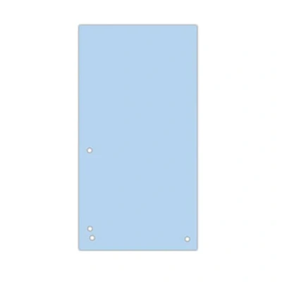 Immagine di DONAU 100 strisce divisorie, colore: blu, 1/3 A4, in cartone riciclato da 190 g/m², 4 forate, 23,5 x 10,5 cm, perforate, divisori, indice, prodotti UE