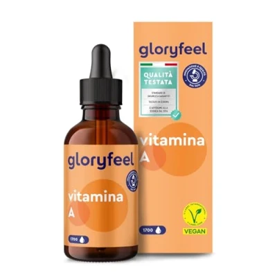 Immagine di Vitamina A Gocce 3.333 UI 1.000µg, Integratore Pura 50 ml (1700 Gocce), da Palmitato di Retinile, Retinolo in Olio TCM, Pelle &amp; Vista Vit