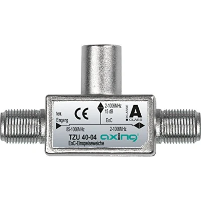 Immagine di Axing TZU 40 04 Ethernet over Coax EOC einschleus molle 15dB cavo per reti con rueckkanalfilter metallo