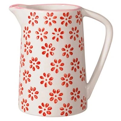 Immagine di Bloomingville Bricco del Latte Susie lattiera de gres colorato ø 6 H 9 cm, Rosso, Ceramica Gres, capacità 150 ml