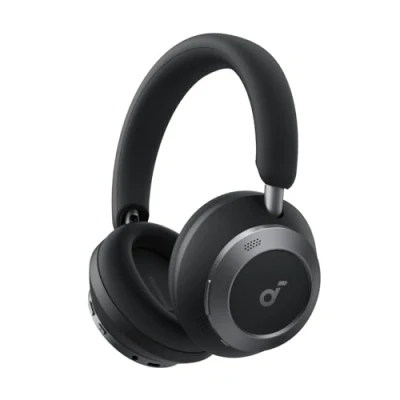 Immagine di soundcore Space One Pro di Anker, cuffie adattive a cancellazione del rumore attiva, 6 microfoni, design pieghevole, ricarica ultraveloce, 60 ore audio ad alta risoluzione con LDAC, vestibilità comoda