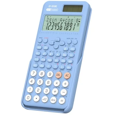 Immagine di ROATEE calcolatrice scientifica per studenti, con display a 2 righe 401 funzioni, matematica da tavolo scuola e ufficio