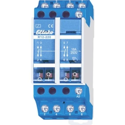 Immagine di Eltako R12 220 230V Relè di commutazione Tensione nom.: 230 V Corrente commut. max.: 16 A 2 NC, NA 1 pz.