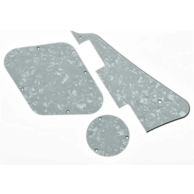 Immagine di Dopro White Pearl LP Pickguard &amp; Piastra Posteriore Interruttore Cavità Copre per Epiphone Les Paul