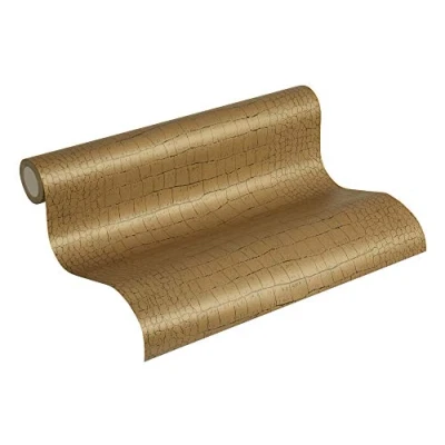 Immagine di A.S. Création Carta da parati in tessuto non Trendwall effetto coccodrillo, 10,05 m x 0,53 m, colore nero metallizzato 371010 3710 10