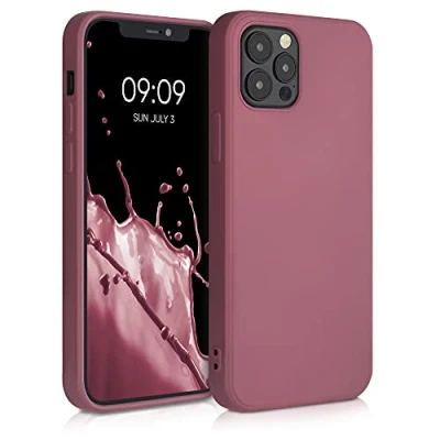 Immagine di kwmobile Custodia Compatibile con Apple iPhone 12 / Pro Cover Back Case per Smartphone in Silicone TPU Protezione Gommata rosa scuro