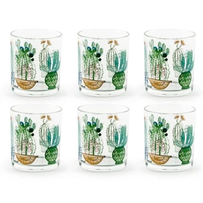 Immagine di Excelsa Cactus Set 6 Bicchieri, Vetro, Capacità 250 Ml.