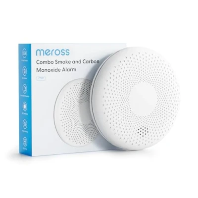 Immagine di Meross Rilevatore Monossido di Carbonio, Rivelatore Fumo e Carbonio con Pulsante Test, Batteria da 10 Anni, Allarme Antincendio，Conforme agli Standard EN14604 EN50291