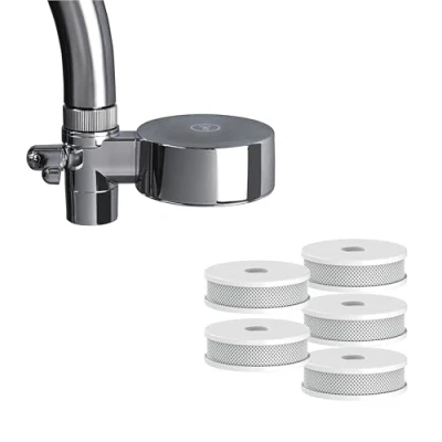 Immagine di Tappwater EcoPro Compact Il più piccolo filtro per acqua di rubinetto, filtra oltre 100 sostanze. Sistema filtraggio a 5 stadi con nanotecnologia (cromo, 6 ricambi).
