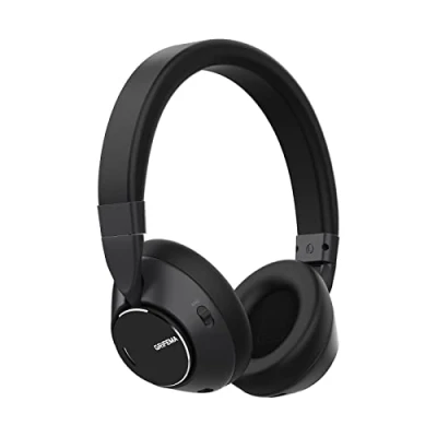 Immagine di GRIFEMA GH1001 ANC Cuffie con cancellazione attiva del rumore, ad archetto wireless, leggere, comode e pieghevoli, batteria fino a 25 ore, Bluetooth 5.3, nero, ONE SIZE
