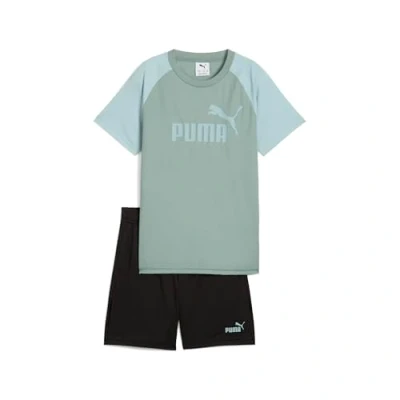 Immagine di PUMA ESS No.1 Logo Poly Tee and Shorts Set B Green Moon
