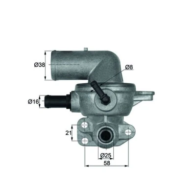 Immagine di MAHLE ORIGINAL TI 133 88D Termostato motore 88 con guarnizione CHRYSLER: Voyager 4, Grand IV