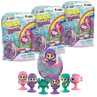 Immagine di Craze INKEE 3 Set Sirena Space Bombe da Bagno Bambini, Giocattoli a Sorpresa Divertimento sotto la Doccia, 39731