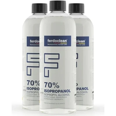 Immagine di ferdoclean 3L (3 x 1 litro) isopropanolo 70% Solvente 3000 ml alcool Detergente per vernice pellicola, schermo, sgrassatore IPA