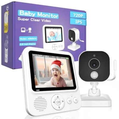 Immagine di OBVHNUA Baby Monitor Video e Audio 2,8&quot; 720P 2000mAh IPS Zoom Digitale VOX Visione Funzione Notturna Chiamata Bidirezionale Ninna Nanna