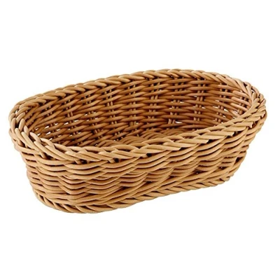 Immagine di APS Basket, ovale &quot;PROFI LINE&quot; Cestino, cestino di vimini in polipropilene Dimensioni: 19 x 12 cm/Altezza: 6 cm/Colore: Marrone chiaro