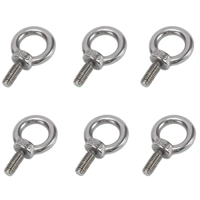 Immagine di 6 Pezzi Bullone per Sollevamento M8, Bulloni Dell&#039;anello 304 Acciaio Inox a Occhiello con Anello di gli Occhi, Forma Esterni, Altalena, Casa