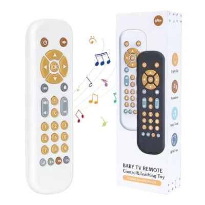 Immagine di Orzbow Telecomando per Bambini, Giocattoli Musicalii l&#039;Apprendimento Precoce dei Numeri, Gioco Bambino con Suoni Luci, Regali di Giochi Educativi i Bambini da 6 a 12 Mesi