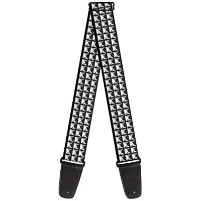 Immagine di Buckle Down GS W31911 Tracolla per chitarra, con borchie, larghezza 5 cm, lunghezza 73,66 137,2 cm
