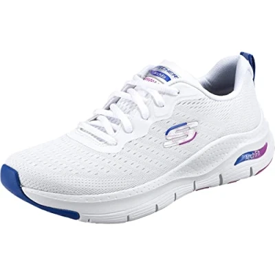 Immagine di Skechers Arch Fit Infinity Cool, Sneaker Donna, Bianco White Mesh Multi Trim, 37 EU