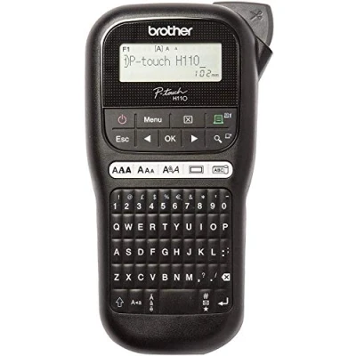 Immagine di Brother PT H110 Etichettatrice elettronica palmare, design leggero e compatto, display di facile lettura, ideale per casa ufficio, utilizza nastri Tze 3,5/6/9/12 mm.