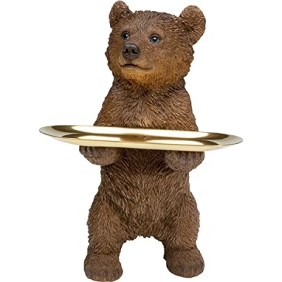 Immagine di Kare Statuetta Butler Standing Bear, 35 cm, in metallo, 34,5 x 18 15,5 marrone