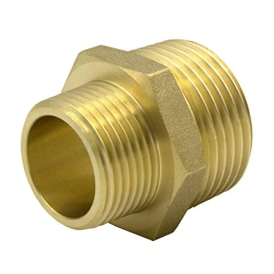 Immagine di VARIOSAN Nipplo riduttore 13286, 3/4&quot; x 1/2&quot; AG/AG, ottone, adatto per acqua potabile