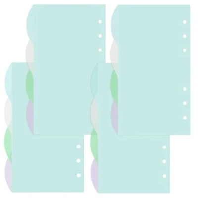 Immagine di DY.2ten 16 Fogli Index Divisori Raccoglitori ad Anelli A6,6 Fori Plastica Divisorio Pagina Indice Tab,per A6 Quaderni Anelli, Diario di Viaggio Quotidiano