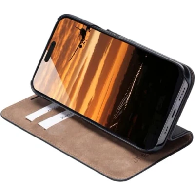 Immagine di JT Berlin BookCase Tegel Custodia a libro Booklet Apple iPhone 16 Pro Max Nero
