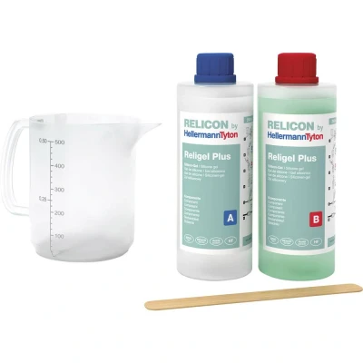 Immagine di HellermannTyton 435 00756 Religel Plus 500ml SIG GN Gel bicomponente Contenuto: 1 pz.