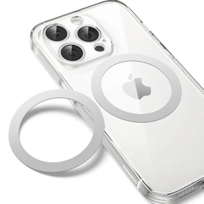 Immagine di UGREEN Anello Universale, Adattatore Magnetico da Attaccare al Supporto e Accessori MagSafe, Compatibile con iPhone 15 14 13, Galaxy S23 S22 S21etc, 2 Pezzi, Argento