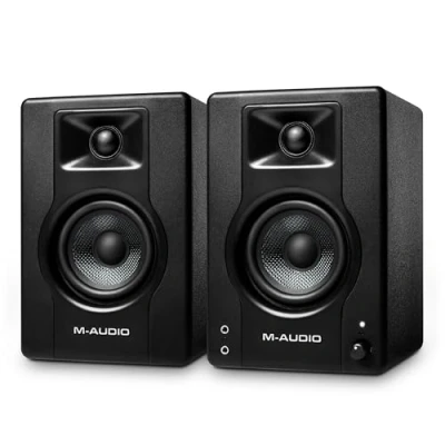 Immagine di M Audio BX3 Casse attive Monitor da Studio per PC Amplificate 120 W 3,5&quot; Scrivania gaming, produzione musicale, streaming e podcast (coppia)