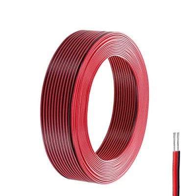 Immagine di inodiref 20 Metri Cavo Elettrico 22 AWG 2 Core Flessibile in PVC Rame Stagnato Alta Temperatura Resistenza per Filo di prolunga a Striscia LED Durevole