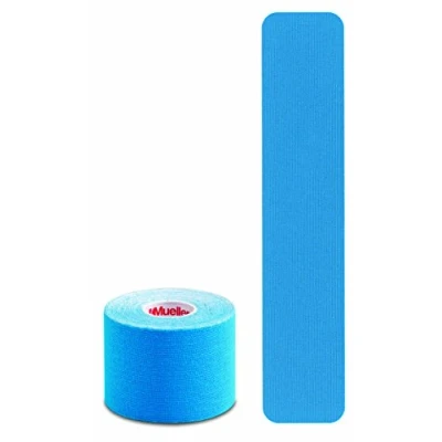 Immagine di MUELLER Blu Nastro kinesiologico Pre Tagliato (5 cm x 5 m Strisce) Unisex, 5cm 5m in 20 Strips