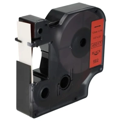 Immagine di vhbw cassetta nastro compatibile con Dymo Rhino 4200, 5000, 5200, 6000 etichettatrice 12mm nero su rosso