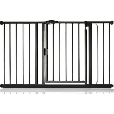Immagine di Safetots Cancelletto per Scale a Chiusura Automatica Pressione, 125.4 cm 132.4 cm, Nero opaco, Bambini, Barriera di Sicurezza Bambini