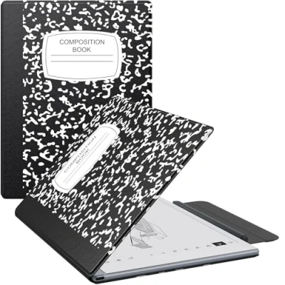 Immagine di MoKo Custodia Protettiva per Remarkable 2 10,3&quot; 2020, Magnetica Ultrasottile Leggera con Chiusura Larga Penna, Cover in Pelle Tablet 10,3 Pollici Taccuino Nero