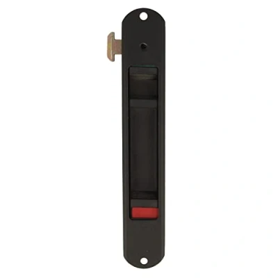 Immagine di Amig 22659 Chiusura finestre e Porte scorrevoli MOD.3800, Serratura a Gancio da Incasso, in Alluminio Finitura Nera, Dimensioni: 174 x 28 mm, Nero