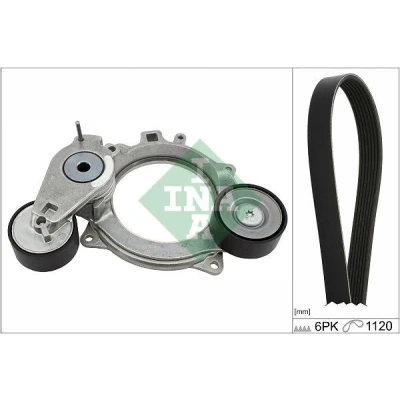 Immagine di INA 529 0573 10 Kit cinghie Poly V Controllare corsa libera generatore ed ev. sostituire AUDI: A4 B9 Avant, Q5, Sedan