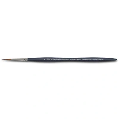 Immagine di Winsor &amp; Newton 5011204 Pennello professionale per acquerelli, con fibre sintetiche, manico ergonomico, durevole e indeformabile, corto rotondo a punta n. 4