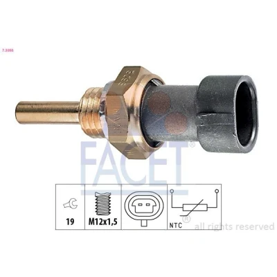Immagine di FACET 7.3098 Sensore Temperatura Olio M12x1,5 Made in Italy OE Equivalent OPEL: Frontera B SUV, Antara, Insignia A Sports Tourer