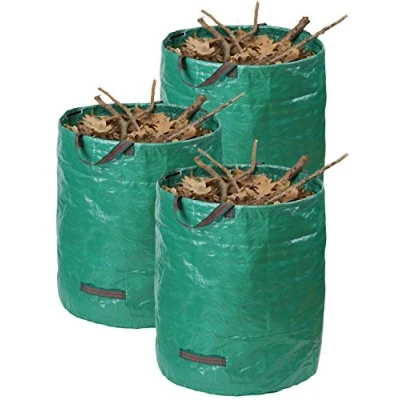 Immagine di Meister, Set da 3 Sacchi per rifiuti Giardino 272 l, autoportanti, Resistenti alle intemperie, Lavabili, stabili, Prato e Fogliame in Robusto Tessuto di Polipropilene, 9961810